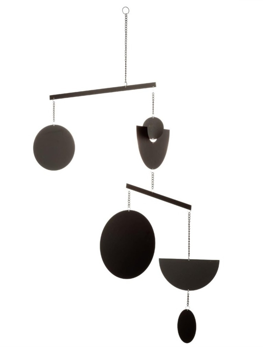 Modern Black Hanging Wall Mobile - Minimalist Home Wall Decor